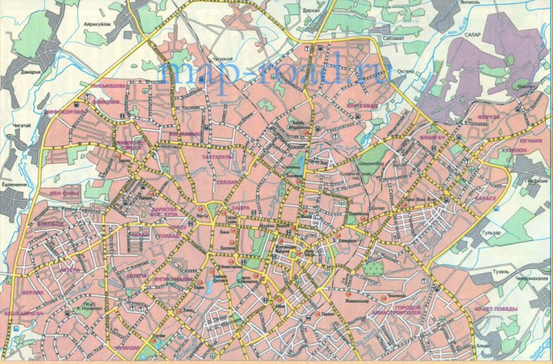 Карта города ташкента со спутника