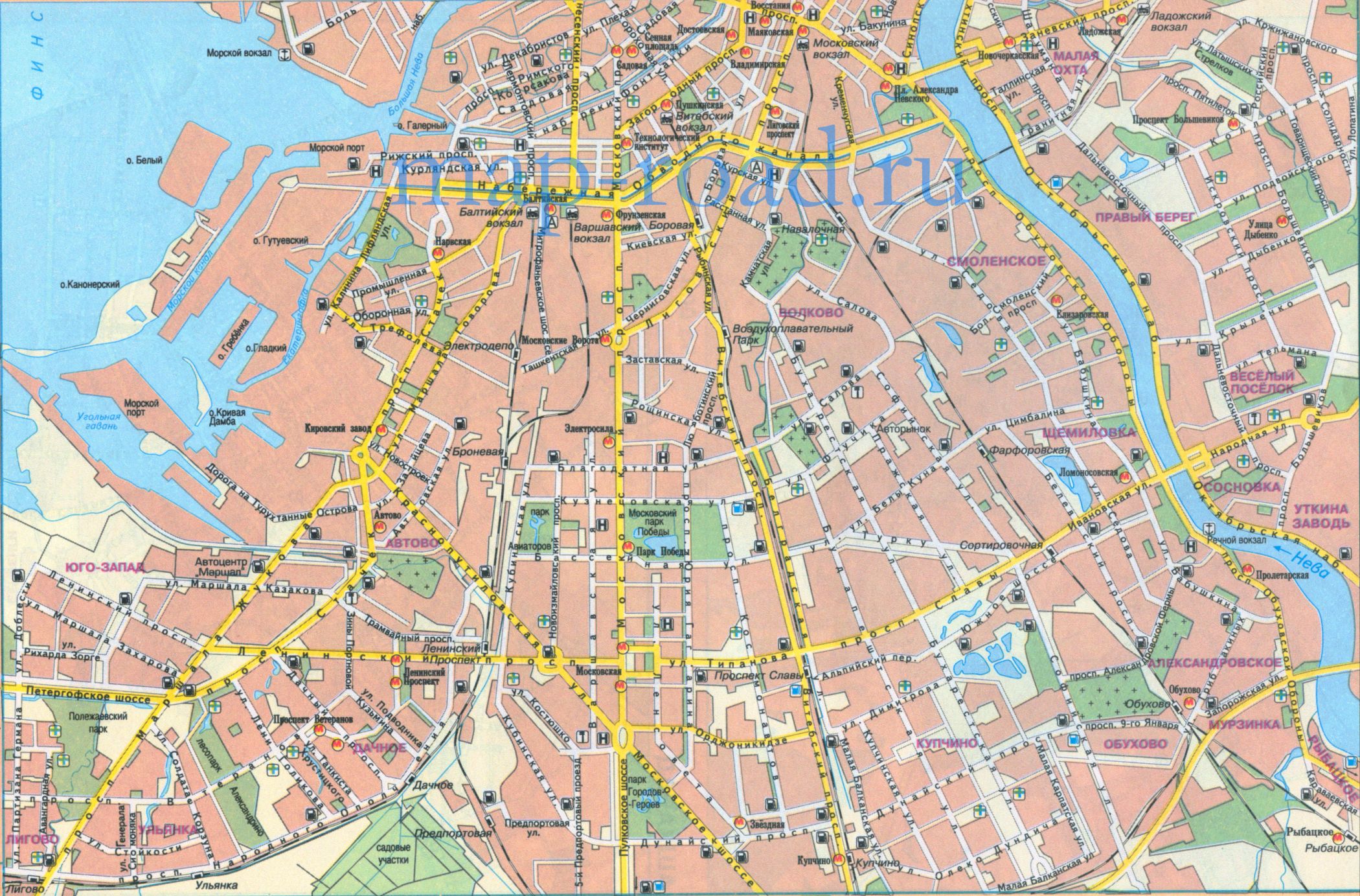 Пять углов в Санкт-Петербурге на карте