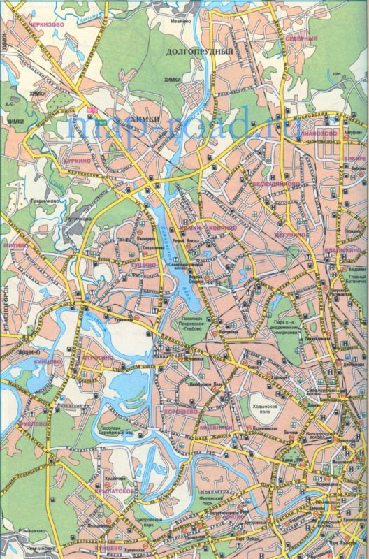 Карта Автодорог Москвы